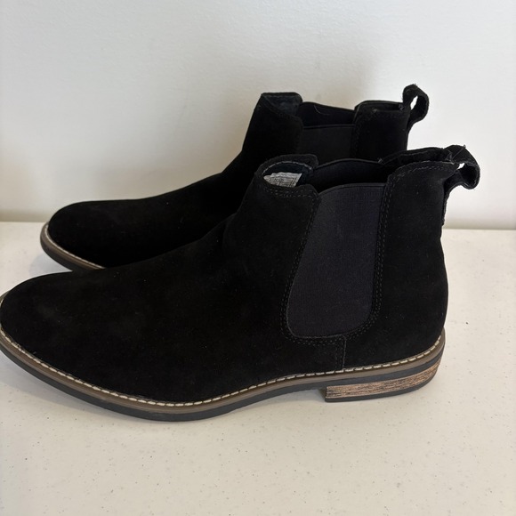 Bruno Marc Boots Mens Size 10 Black Suede Chelsea Shoes Dress Ankle Slip On - Picture 1 of 9